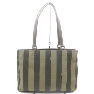 Authentic Fendi Tote Bag  Green Nylon